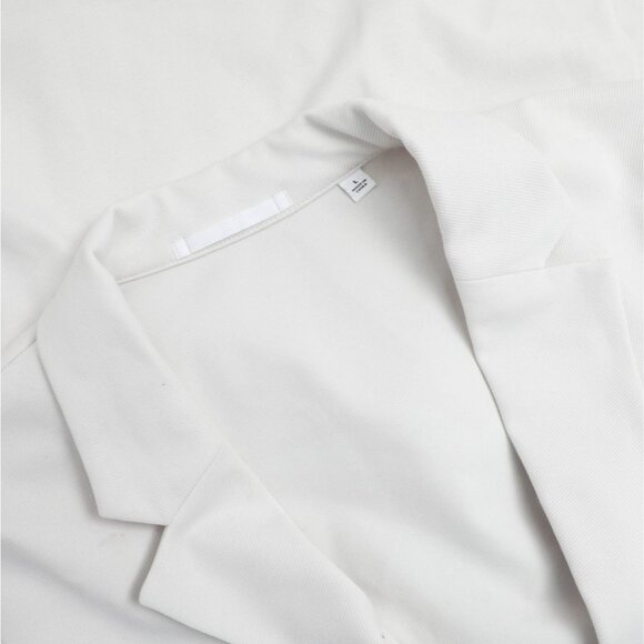 Uniqlo Women’s L UV Off White Lightweight Blazer Jersey Jacket NWT Avant Garde - Picture 4 of 8
